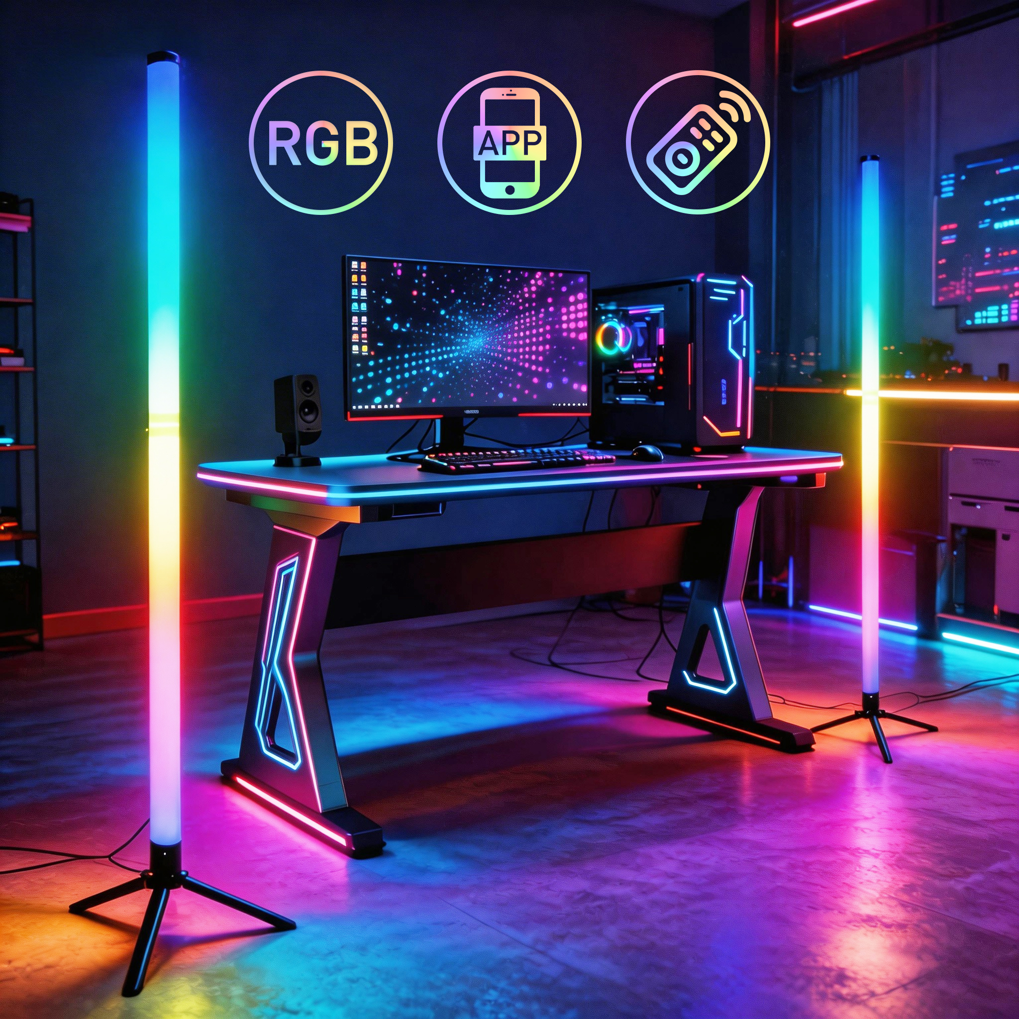 Esports Gaming App - RGB LED Gaming Atmosphere Light Floor