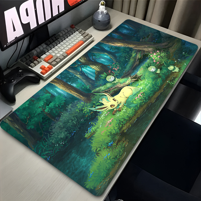 Esports Gaming Mice - Mouse Pad Gamer P-pokemon Leafeon Large