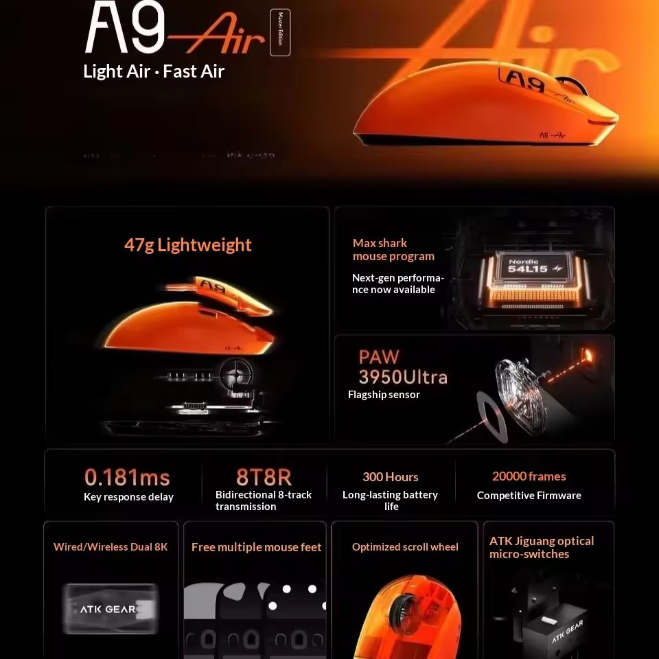ATK A9 Air Ultimate Wireless G – Ultimate Esports Gaming Bewertung und Preis